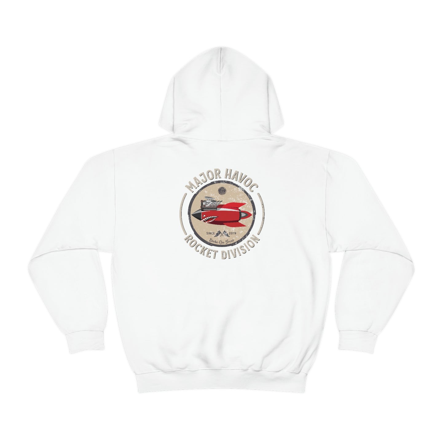 V8 Rocket Face Retro Unisex Heavy Blend™ Hooded Sweatshirt