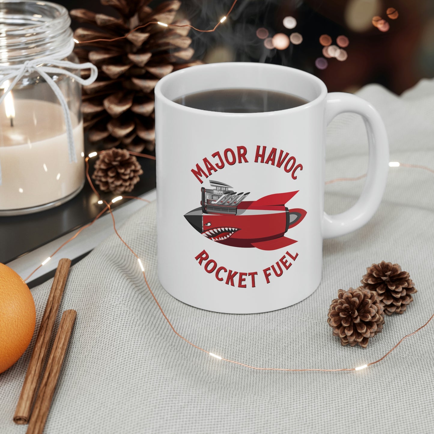 Major Havoc Rocket Fuel 11oz White Mug