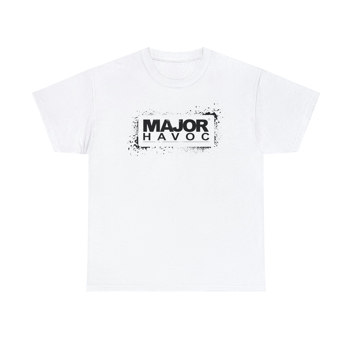 Major Havoc Ink Splatter Stencil Unisex Heavy Cotton Tee