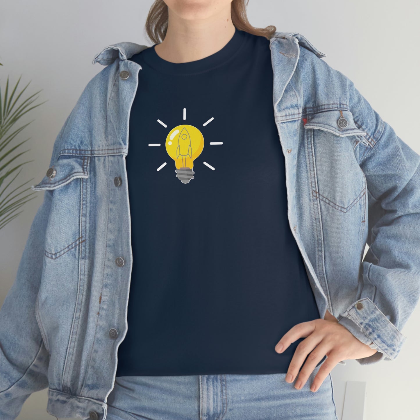 Rocket Filament Light Bulb Unisex Heavy Cotton Tee