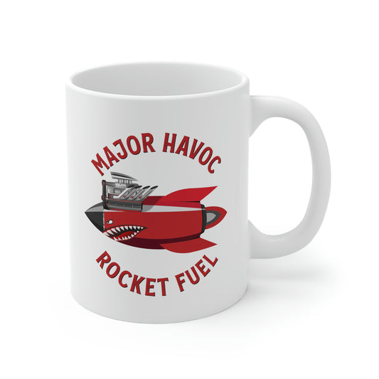 Major Havoc Rocket Fuel 11oz White Mug