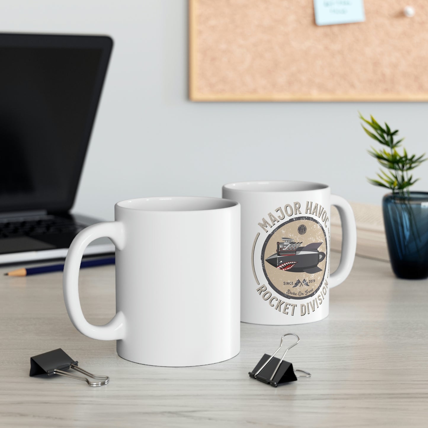 Major Havoc Rocket Division 11oz White Mug