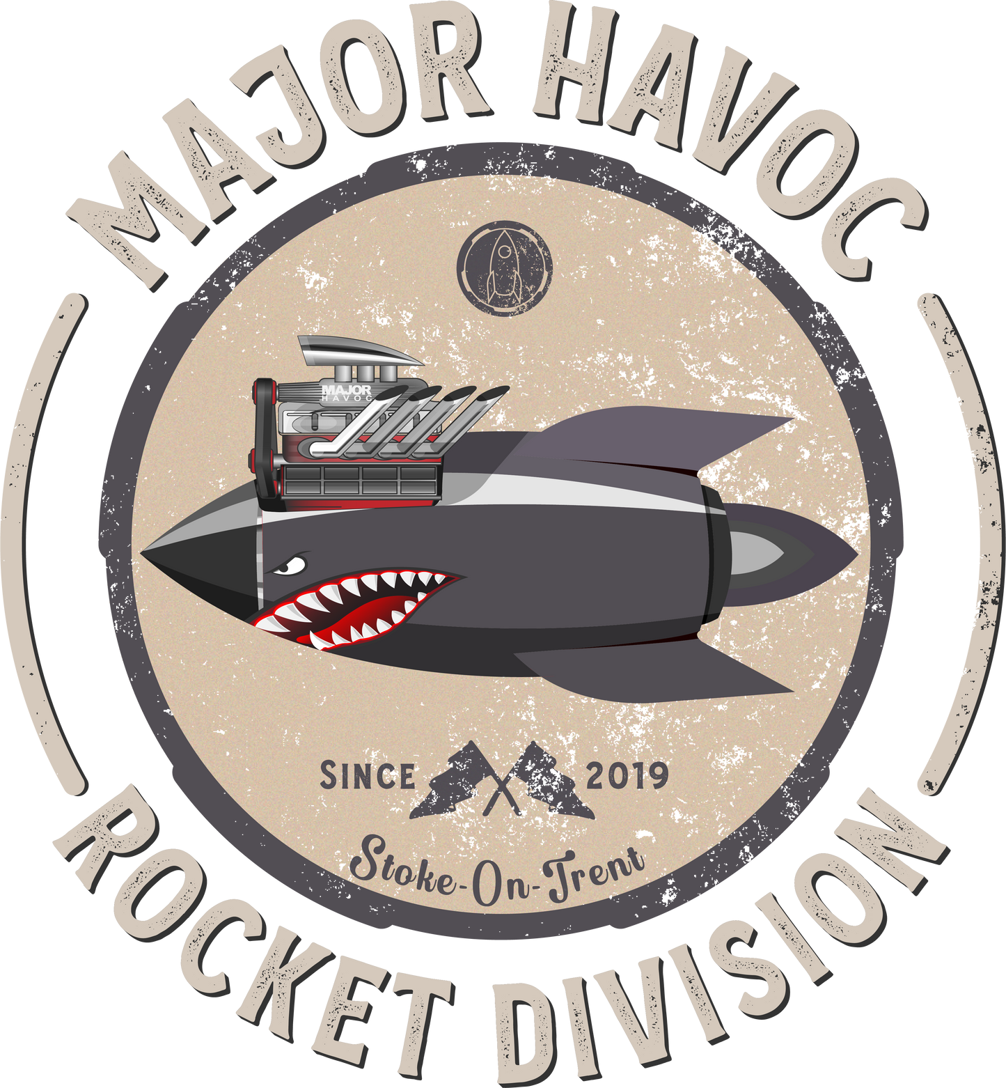 Major Havoc V8 Rocket Face Unisex Heavy Blended Hooded Sweatshirt