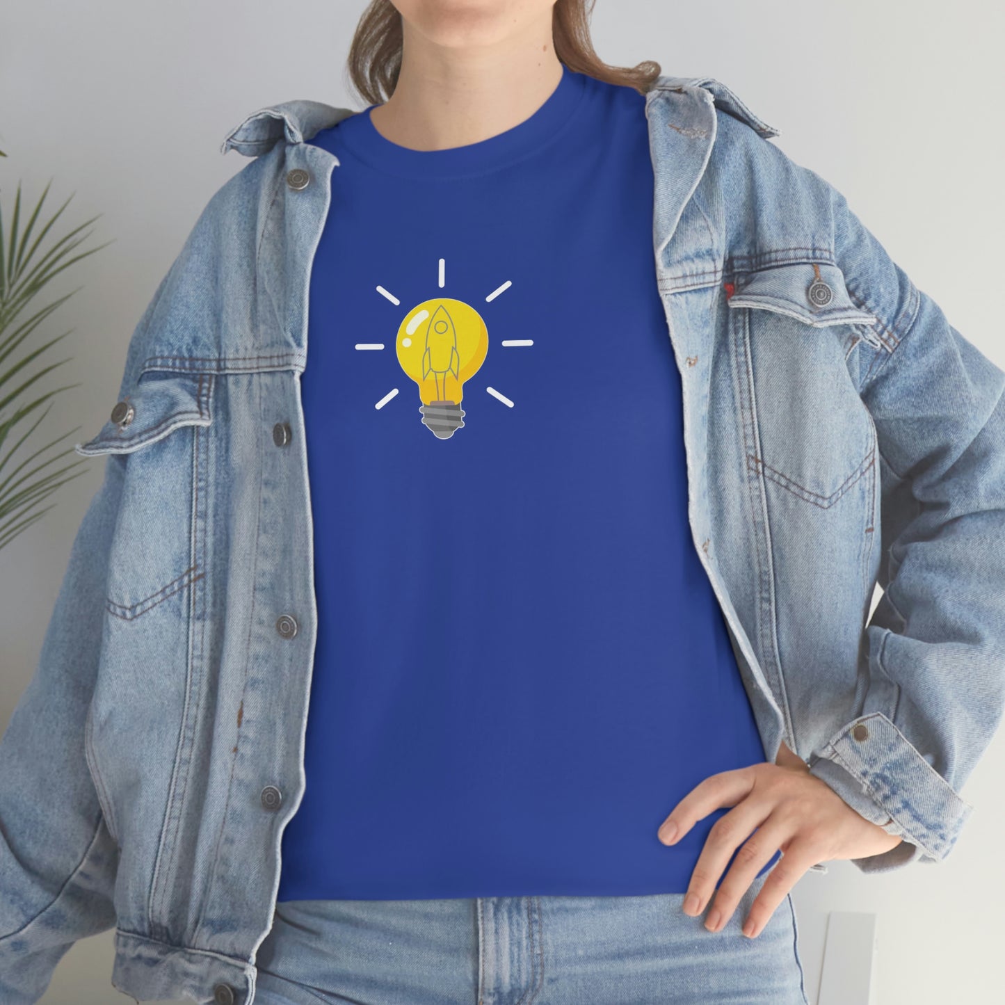 Rocket Filament Light Bulb Unisex Heavy Cotton Tee